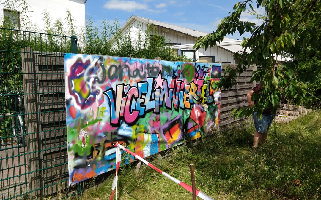 Graffiti Workshop auf dem Sommerfest des Vicelinviertels