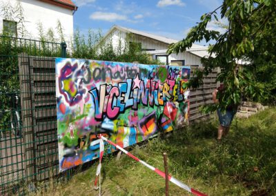 Graffiti Workshop auf dem Sommerfest des Vicelinviertels